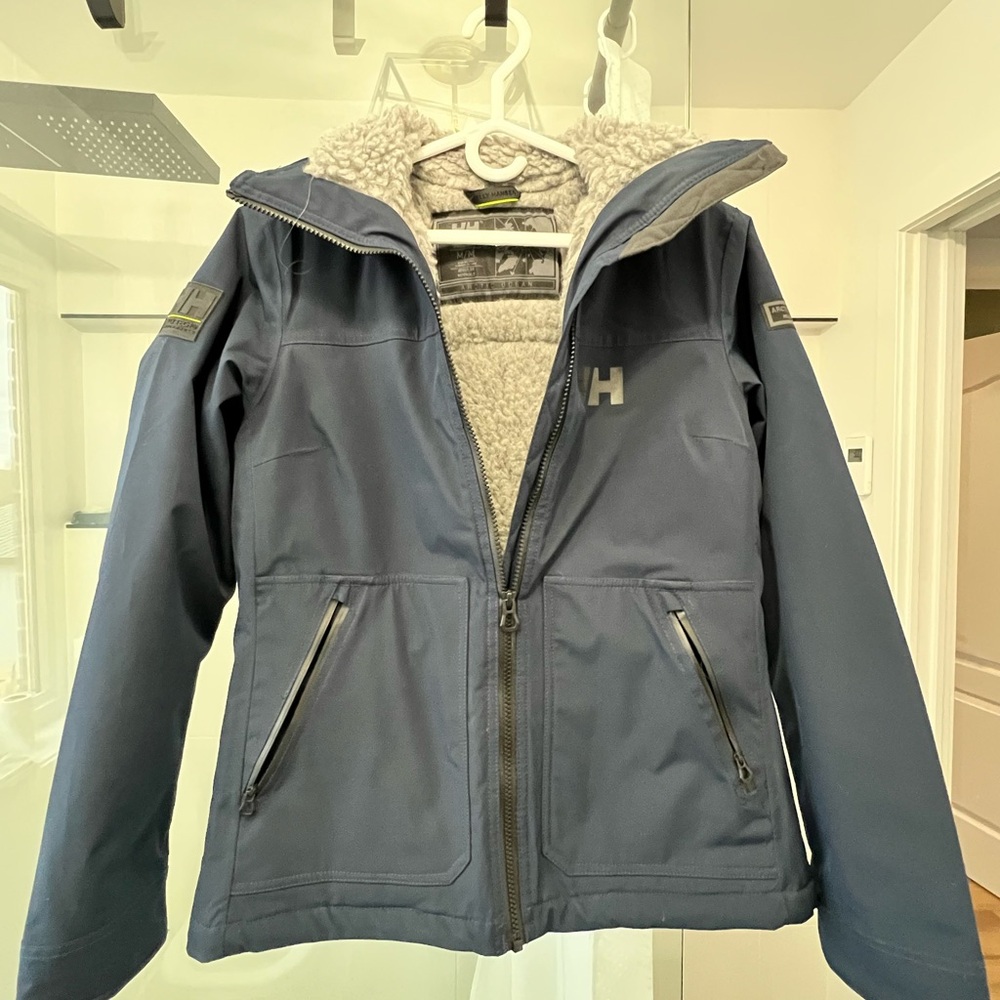 Helly Hansen Navy Jacket with Gray Fleece